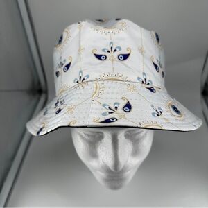 Stylish Evil Eye White and Blue Women’s Bucket Hat